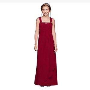 NWT David’s Bridal Junior Bridesmaid Dress Apple